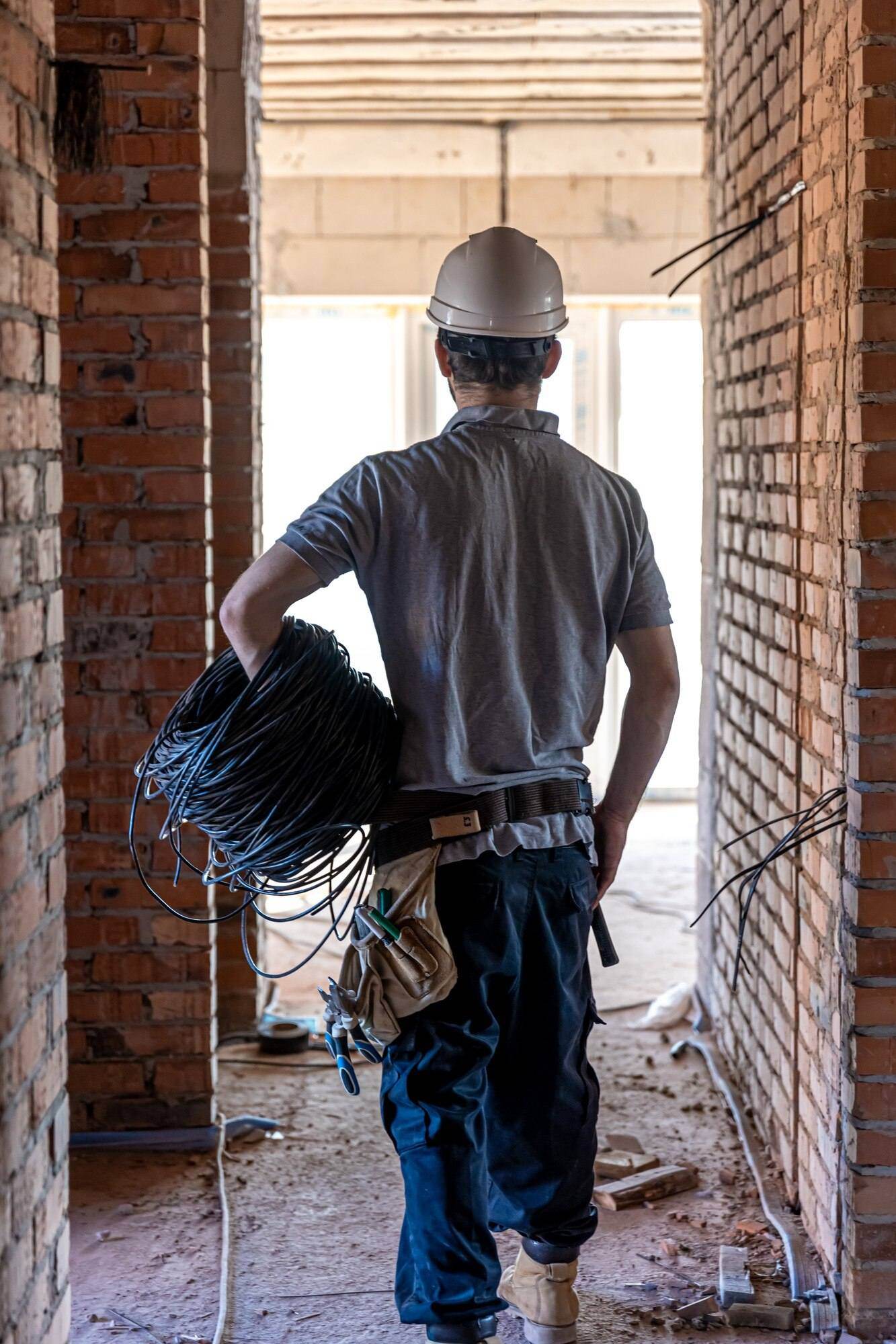 Electrician pe șantier